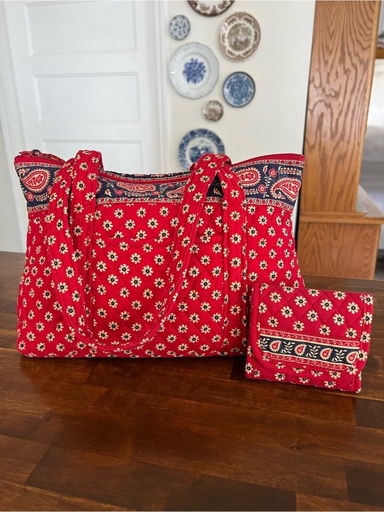 Vera Bradley Handbags - Vera Bradley Americana Red Betsy Bag & Wallet